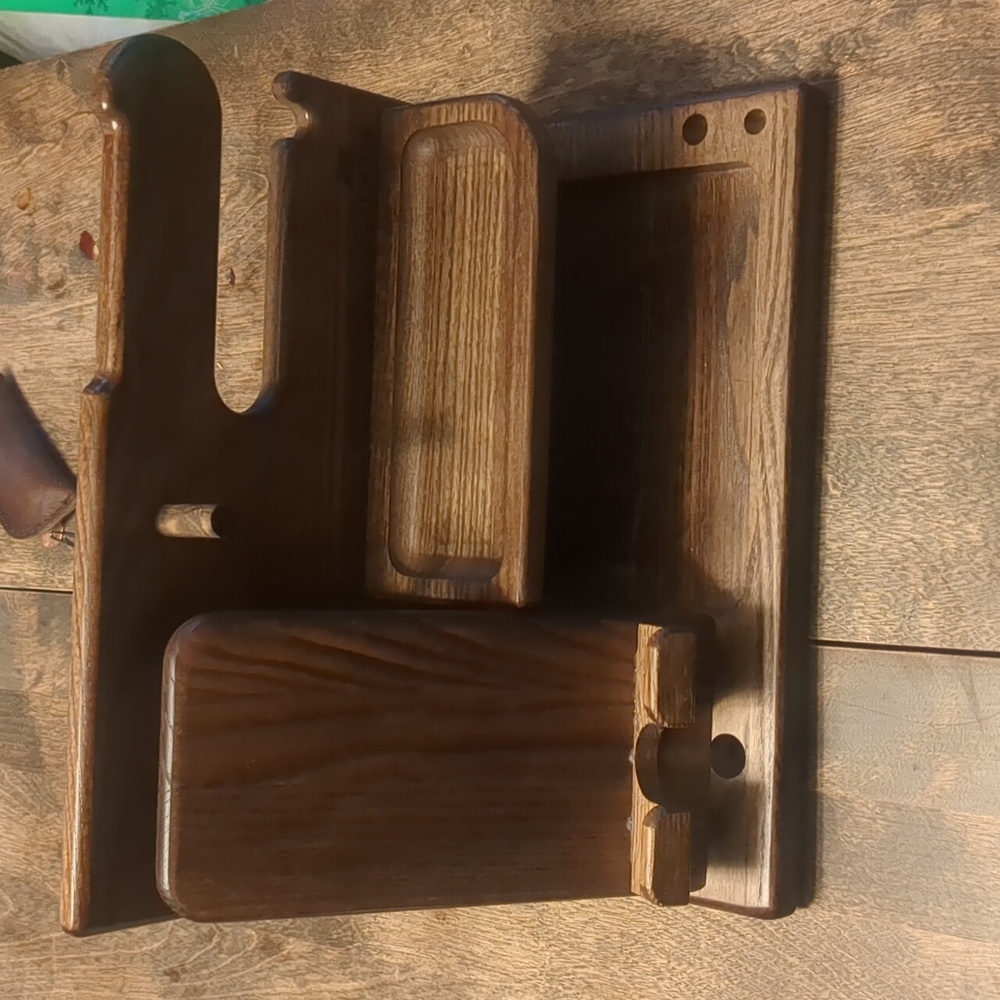Teslyar Wooden Desk Tech Organizer